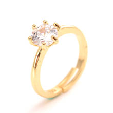 Bangrui-anillo pequeño de circonita para mujer, joyería de boda de Color dorado Vintage, diseño Simple, anillo de compromiso de boda 2024 - compra barato