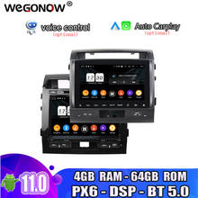 Reproductor multimedia con pantalla de 9 "y navegación GPS para Toyota, RADIO de coche con Android 11,0, 4GB RAM, 64GB ROM, DVD, Wifi, 4G, Bluetooth 5,0, RDS, PX6, TDA7851, para Toyota Land Cruiser 2008-2012 2024 - compra barato