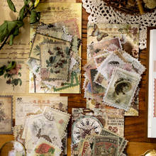 Pegatinas decorativas Retro de la serie de correos para diario, etiqueta de palo para álbum de recortes, papelería, sello Vintage, pegatina de planta 2024 - compra barato