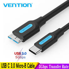 Vention-Cable conector USB 3,0 tipo C a Micro B para SSD, HDD, disco duro externo, Smartphone, MacBook, PC, Cable Micro B, 1m 2024 - compra barato