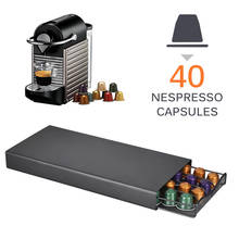 Cápsulas de café durável, 40 cápsulas, suporte de cápsula de café para gaveta da nespresso 2024 - compre barato