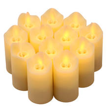 12 led candle light rechargeable Flameless Tea Light electric lamp Christmas Valentine Home Wedding church Table DIY decorations 2024 - buy cheap