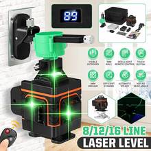 4D Laser Level 16/12/8 Lines Green Light LED Display Auto Self Leveling 360° Rotary Horizontal Vertical Measure Remote Control 2024 - buy cheap