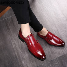 Zapatos de negocios de doble monje para hombre, calzado de cuero Oxford, negro, de lujo, vestido de boda, Classique 2024 - compra barato