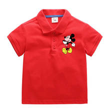 Disney new children's T-shirt POLO T-shirt Mickey LOGO cartoon summer children's cotton knitted breathable universal T-shirt 2024 - buy cheap