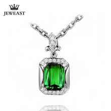 ML Natural green tourmaline 18K Pure Gold Pendant Real AU 750 Solid Gold  Upscale  Classic Party Fine Jewelry Hot Sell New 2020 2024 - buy cheap