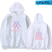 Monsta x hoodie kpop vestuário moletom das mulheres roupas harajuku hoodie oversized pulôver preto manga longa algodão 2024 - compre barato