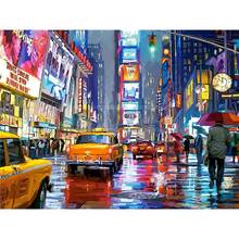 GATYZTORY 60x75cm Painting By Numbers Rainy Street Scene Paint By Numbers On Canvas DIY Number Painting Landscape Home Decor 2024 - buy cheap