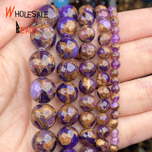 4/6/8/10/12mm Natural Purple Cloisonne Stone Round Spacer Loose Beads For Jewelry Making Diy Bracelet Accessories Wholesale 2024 - buy cheap