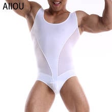 Aiiou-macacão justo convexo masculino, roupa íntima sexy para homens, cinta collant, modelador de corpo justo 2024 - compre barato