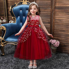 2021 New Children Princess Dresses Flower Girl Wedding Dress Girls Bow Small Tail Dress Easter Clothes Baby Girls Spring Dress 2024 - buy cheap