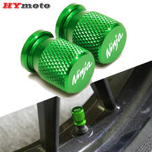 Ninja motocicleta válvula de pneu ar porta caule tampas plug cnc alumínio acessórios para kawasaki ninja 250 300 400 650 2010-2019 2024 - compre barato