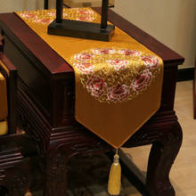 Corredores de mesa bordados de flores de estilo chino tradicional, borlas de alta calidad, decoración de Mantel Rectangular 2024 - compra barato