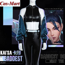 Cos-Mart Game LOL Kaisa Cosplay Costume K/DA Girl Group BADDEST Fashion Uniforms Activity Party Role Play Clothing Custom-Make 2024 - buy cheap