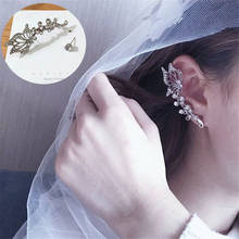 2019 Korean Version Shiny Butterfly Rhinestone Stud Earrings Elegant for Women Fashion Earrings Jewelry Gifts 2024 - buy cheap