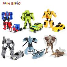 Mini Robot transformable de juguete para niños, vehículo de ingeniería, modelo educativo, juguete de deformación de ensamblaje, figura de acción, Coche 2024 - compra barato