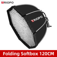 Triopo KS120 120cm Speedlite Portable Octagon Umbrella Softbox with Honeycomb Grid Outdoor Flash  Soft Box for Canon Nikon Godox 2024 - buy cheap