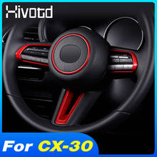 Hivotd volante guarnição botão quadro decoração interior acessórios moldando estilo do carro para mazda CX-30 cx30 2020 2021 2022 2024 - compre barato
