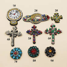 50pcs/lot 3D Luxury Diamond Embroidery Patch Cross Flower Planet Bead Watch Clock Clothing Decoration CraftsSewing Accessories 2024 - buy cheap