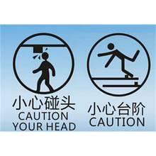 Shop Office Building Caution Your Head Footstep Warning Sign Wall Sticker Advertising Poster Wall Store Decor Poster 2024 - buy cheap