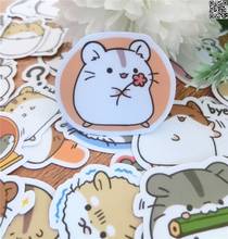 40pcs cute hamster cartoon photo album scrapbook waterproof decorative stickers DIY handmade gift scrapbook stickers 2024 - buy cheap