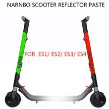 1 pçs reflexivo estilo adesivos para ninebot es1/es2/es4 scooter elétrico skate peças acessórios novo 2024 - compre barato
