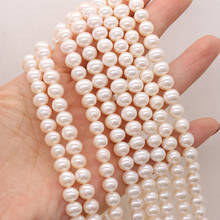 Cuentas de perlas naturales de agua dulce, abalorios sueltos de aislamiento en forma de patata para la fabricación de joyas, accesorios de pulsera de collar DIY, 7-8mm 2024 - compra barato