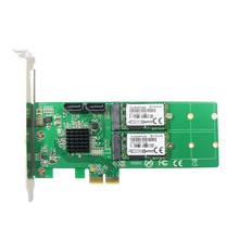 PCIe to 2x M.2 NGFF SSD + 2x SATA3.0 Hardware RAID Card RAID 0 1 10 and HyperDuo 2024 - buy cheap