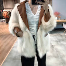 OFTBUY 2021 New High Quality Real Fur Coat Winter Jacket Women Natural Fox Fur Outerwear Genuine Leather Pocket Streetwear Warm 2024 - buy cheap