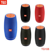 T & g tg108 tela sem fio bluetooth alto-falante portátil ao ar livre à prova dwaterproof água ao ar livre suporte rádio fm com anel de luz 2024 - compre barato