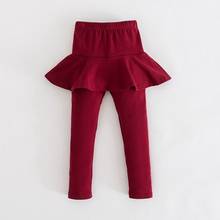 Pantalones con falda para niña pequeña, mallas ajustadas, Primavera/otoño 2024 - compra barato