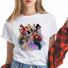 Disney Villains Princess Women's Clothing Ropas Kawaii Summer Short Sleeve Casual Hipster Short Sleeve Gothic Punk Tshirt Femme 2024 - buy cheap