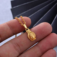 Cadena con colgante de Cabeza de Buda para hombre, mujer y niña, color dorado, tailandesa, India, regalo para chica, ropa de fiesta, joyería 2024 - compra barato