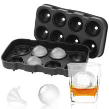 8 Cavity Silicone Ice Sphere Mold With Funnel Ice Ball Tray Bar Accessiories Ice Mold Kitchen Tools Ice Cube Ball Maker Mold 2024 - buy cheap