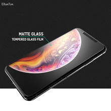 Exunton-película de vidro temperado fosco para iphone, modelos xs max, xr, 8 plus, x, 7 plus, 6s, 6 plus, 5 autênticas, se, 4 s 2024 - compre barato