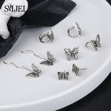 Pendiente largo de mariposa con borlas para mujer, aretes de Animal para Piercing en la oreja, joyería de boda, regalo para niña, estilo coreano, 2020 2024 - compra barato