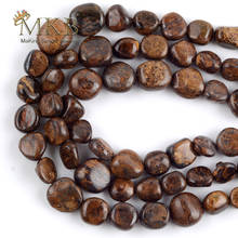 Wholesale Natural Stone Bronzite Agates Irregular Beads For Jewelry Making 8-10mm Spacer Loose Beads DIY Bracelet Necklace 15" 2024 - buy cheap