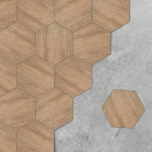 Funlife®Pegatina hexagonal de textura de haya para azulejo de cocina, Pegatina autoadhesiva de pelar y pegar, fácil de limpiar, bricolaje 2024 - compra barato