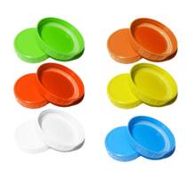 10PCS Colored Plastic Mason Jar Lids Recyclable Storage Caps With Silicone Sealing Rings For 70mm 86mm Regular Mouth Mason Jar 2024 - buy cheap