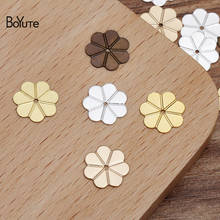 BoYuTe Charms Wholesale 500Pcs 4 Colors 10MM Metal Brass Flower Charms Lot for Jewelry Making 2024 - buy cheap