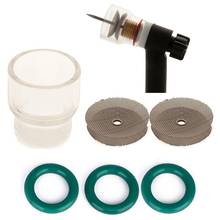 Kit de taza de soldadura Pyrex Tig para antorchas Tig, lente de Gas de Wp-9 y Wp-17, 1,6 Mm y 2,4 Mm, tamaño #12, taza con filtros de acero inoxidable 2024 - compra barato