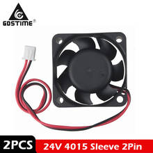 2Pcs Gdstime 4015S 4cm 40x15mm DC 24V 2Pin 40mm Electronics Brushless Mini Cooler Cooling Fan 2024 - buy cheap