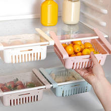 Storage Holders Kitchen Organizer Adjustable Kitchen Refrigerator Storage Rack Fridge Freezer Shelf Holder Drawer Organiser 2024 - buy cheap