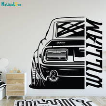 Boy Dreams Of a Car Wall Decals Home Decor Kids Room Monogram Custom Name Racing Sticker Vinyl Murals Gift YT5742 2024 - buy cheap