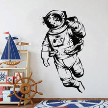 Decalque de parede de astronauta universo, decoração de quarto infantil, adesivo de vinil para parede de sala de estar, decoração moderna para casa w867 2024 - compre barato