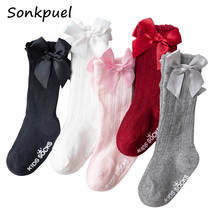 Baby Summer Spring Socks Kids Toddlers Girls Big Bow Knee High Long Soft Cotton Lace Baby Socks Bowknot Socking Baby Clothes 2024 - buy cheap