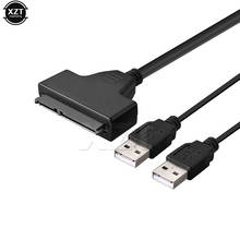 USB 2.0 To SATA 7+15 Pin 22 Pin Adapter Cable for 2.5" inch Hard Disk Drive HDD Dual USB 2.0 to SATA 22Pin 2024 - buy cheap
