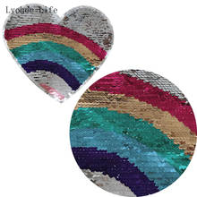 Lychee Life-parches de lentejuelas con forma de corazón, apliques bordados para coser ropa, suministros de costura Diy, 1 unidad 2024 - compra barato
