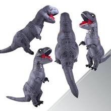 Adulto traje inflável dinossauro trajes cinza t rex explodir fantasia vestido mascote cosplay ocasiões especiais para homens 2024 - compre barato