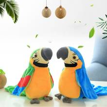 Premium Quality New Multifunctional Electric Plush Parrot Speaking Talking Repeats Waving Simulation Bird Early Education Toy 2024 - buy cheap